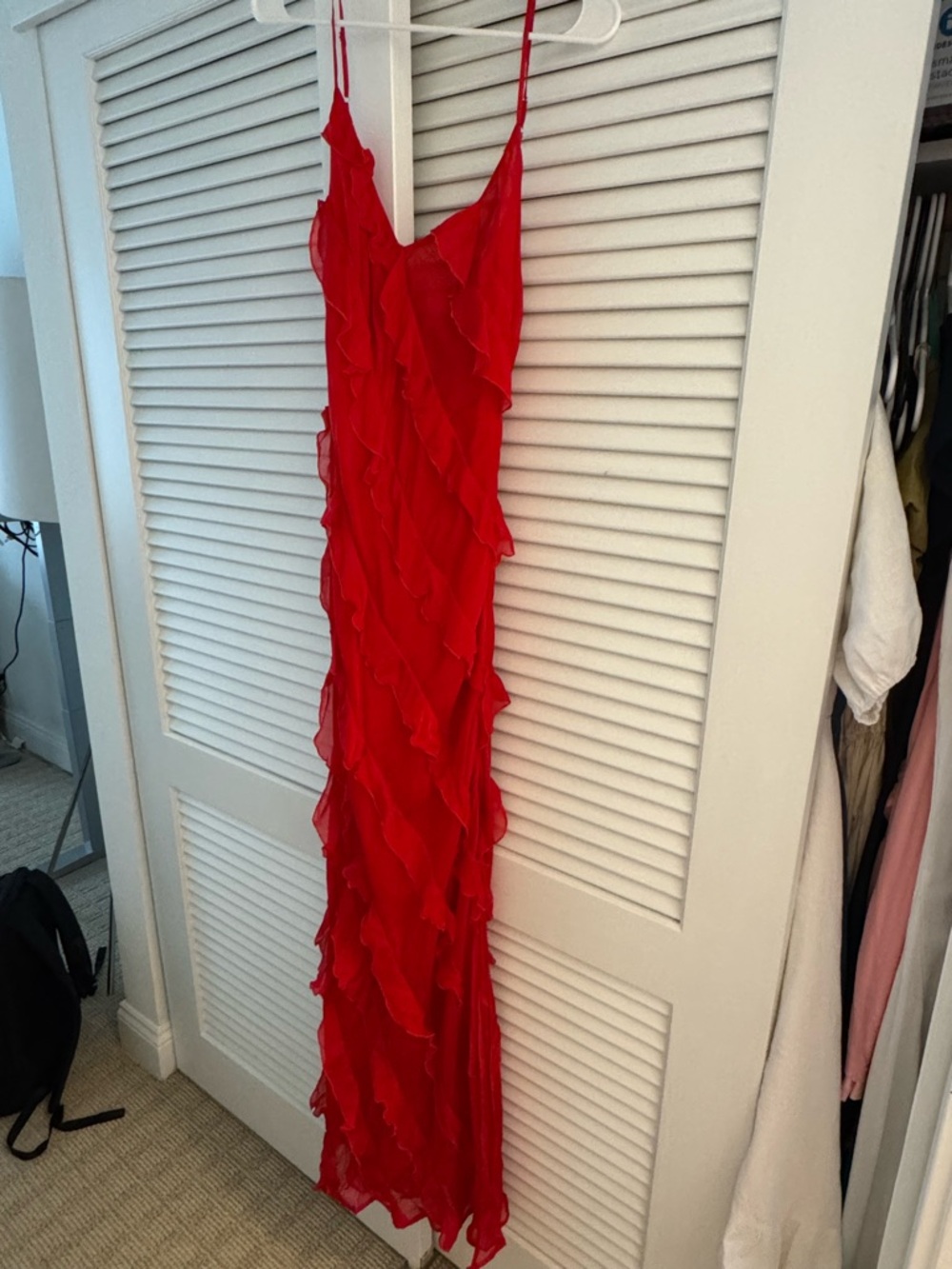 Rat & Boa Cecelia Red Ruffled Maxi Dress - Picture 3 of 5